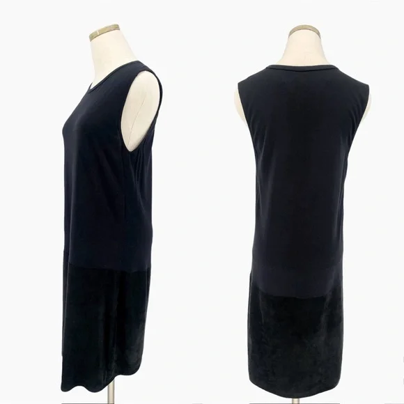RAQUEL ALLEGRA | Lambskin & Silk Contrast Shift Dress in Black | M - Picture 6 of 13